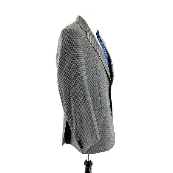 Joseph Abboud Textured Silk Wool 2 Button Sport Coat 40R Or Slim 42R Gray Check - Picture 7 of 12